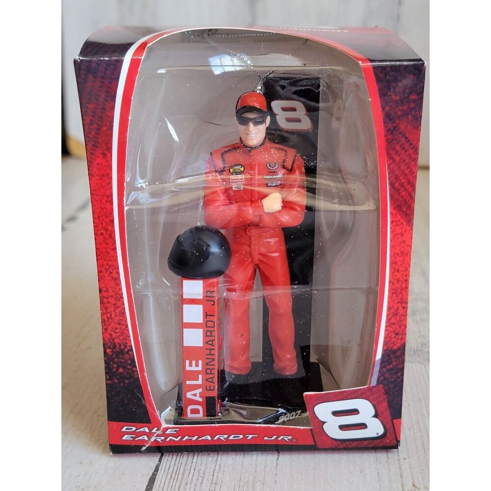 Trevco Dale Jr a vintage red suit ornament Xmas NASCAR unique